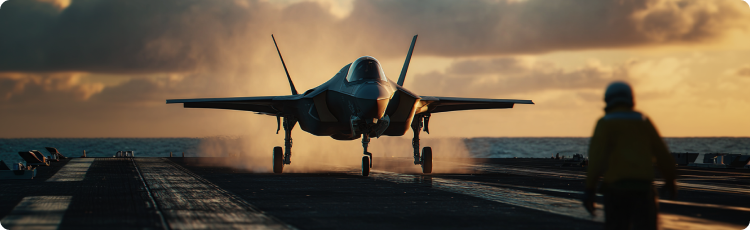 Avion de combate despegando