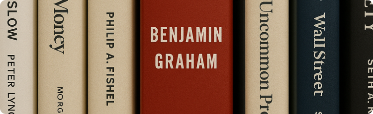 ÙÙØ·Ø© ÙÙØ±ÙØ¨Ø© ÙÙØªØ¨ Ø§ÙØªÙÙÙÙ Ù Ø§ÙØ§Ø³ØªØ«ÙØ§Ø± Ø¹ÙÙ Ø±ÙØ ÙØ¹ Ø¥Ø¨Ø±Ø§Ø² ÙØªØ¨ Ø¨ÙØ¬Ø§ÙÙÙ ØºØ±Ø§ÙØ§Ù (Benjamin Graham) Ù Ø®Ø¨Ø±Ø§Ø¡ Ø³ÙÙ ÙØ¤Ø«Ø±ÙÙ Ø¢Ø®Ø±ÙÙ.
