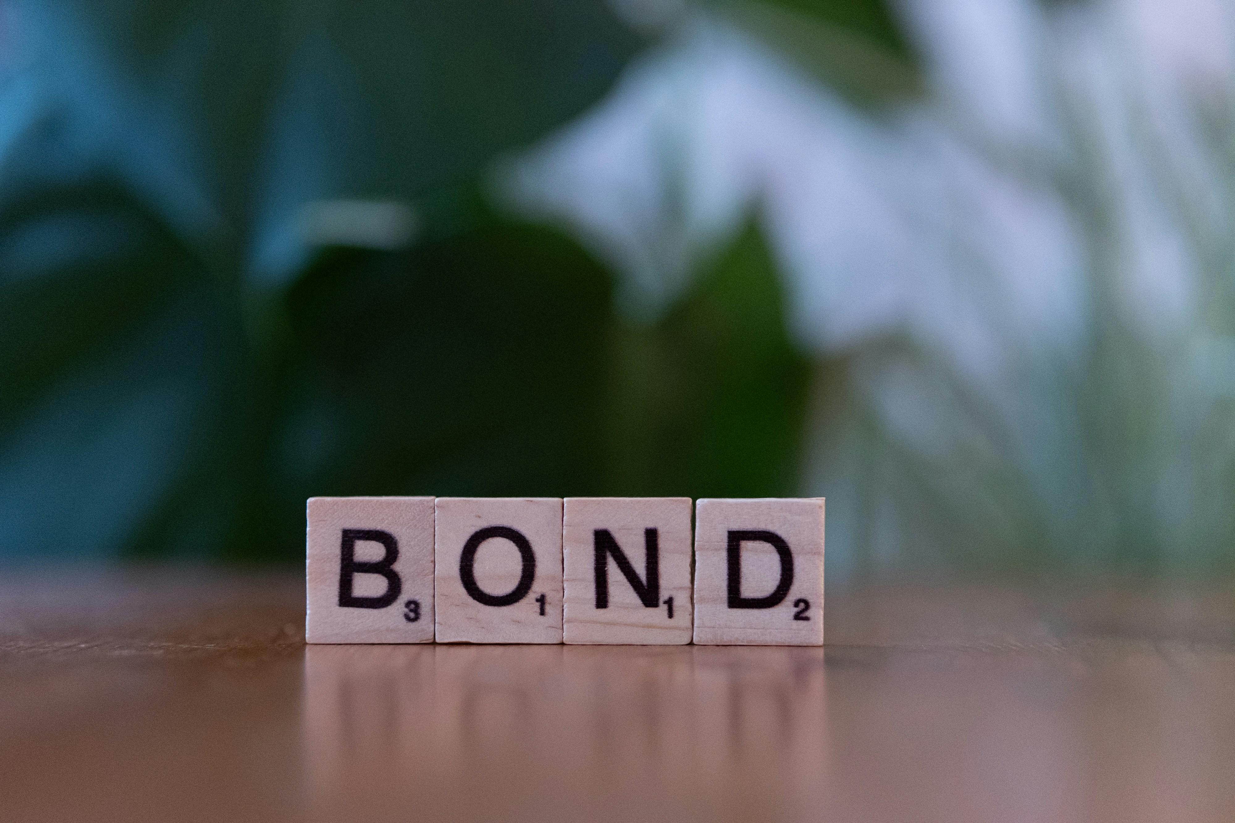 Imagen de fichas en las que se puede leer la palabra 'bond'