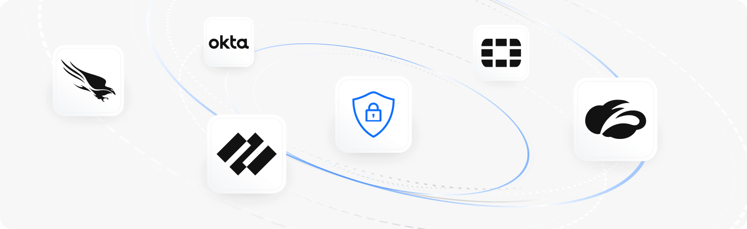 XTB grafika jelentÅs kiberbiztonsÃ¡gi vÃ¡llalatok logÃ³ival, kÃ¶zÃ©pen egy adatvÃ©delmi szimbÃ³lummal