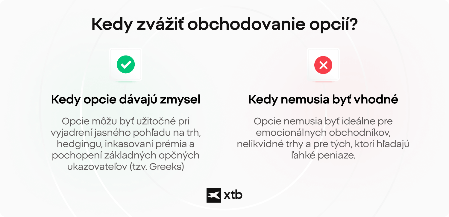 Kedy zvÃ¡Å¾iÅ¥ obchodovanie opciÃ­