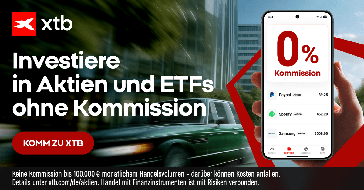 Kostenlos Aktien handen mit dem Broker XTB 