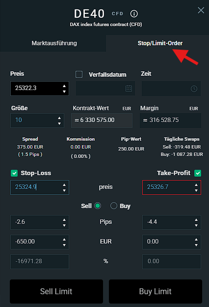 Limit Order: XTB 3