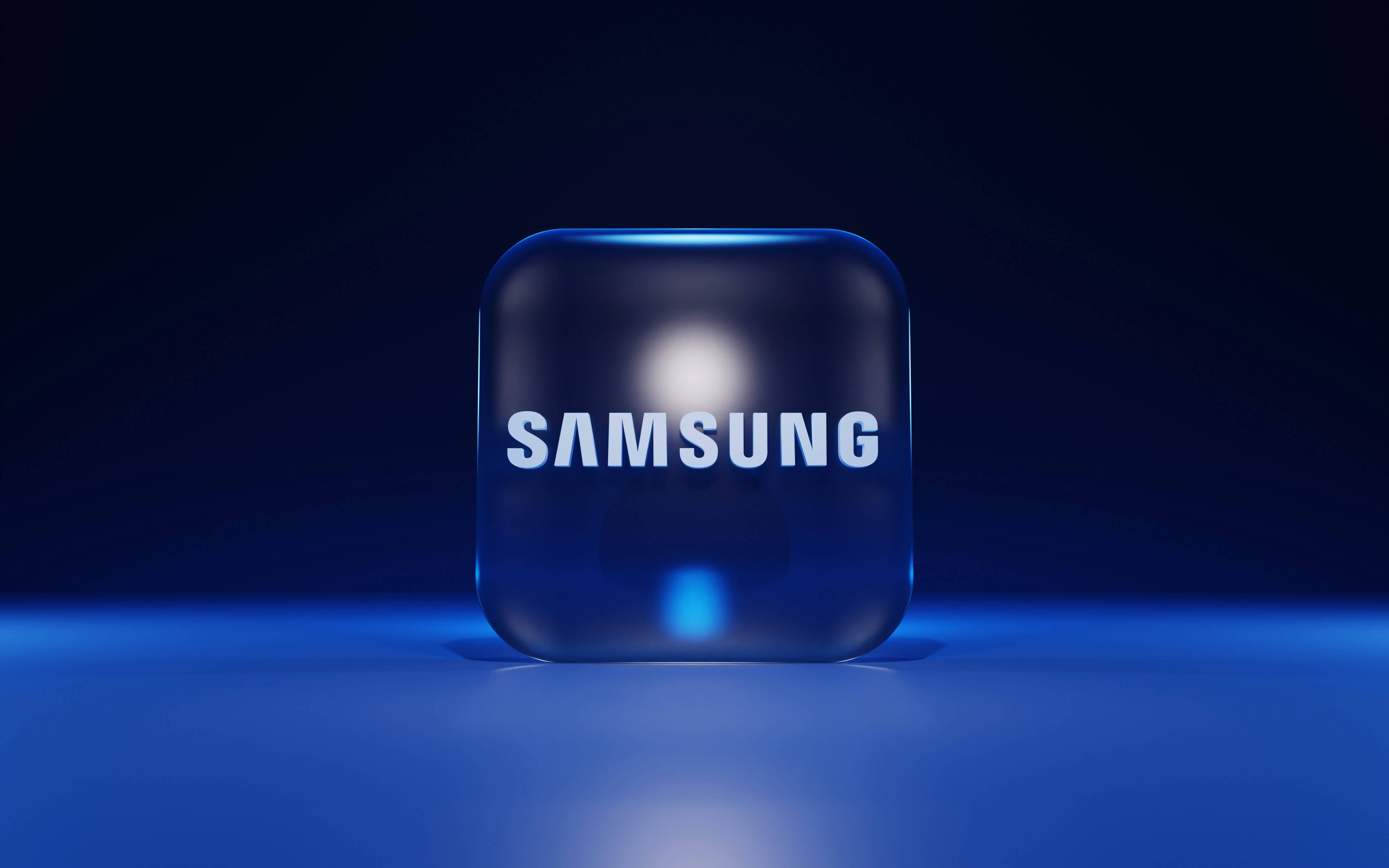 Imagen de un bloque con el logo de Samsung