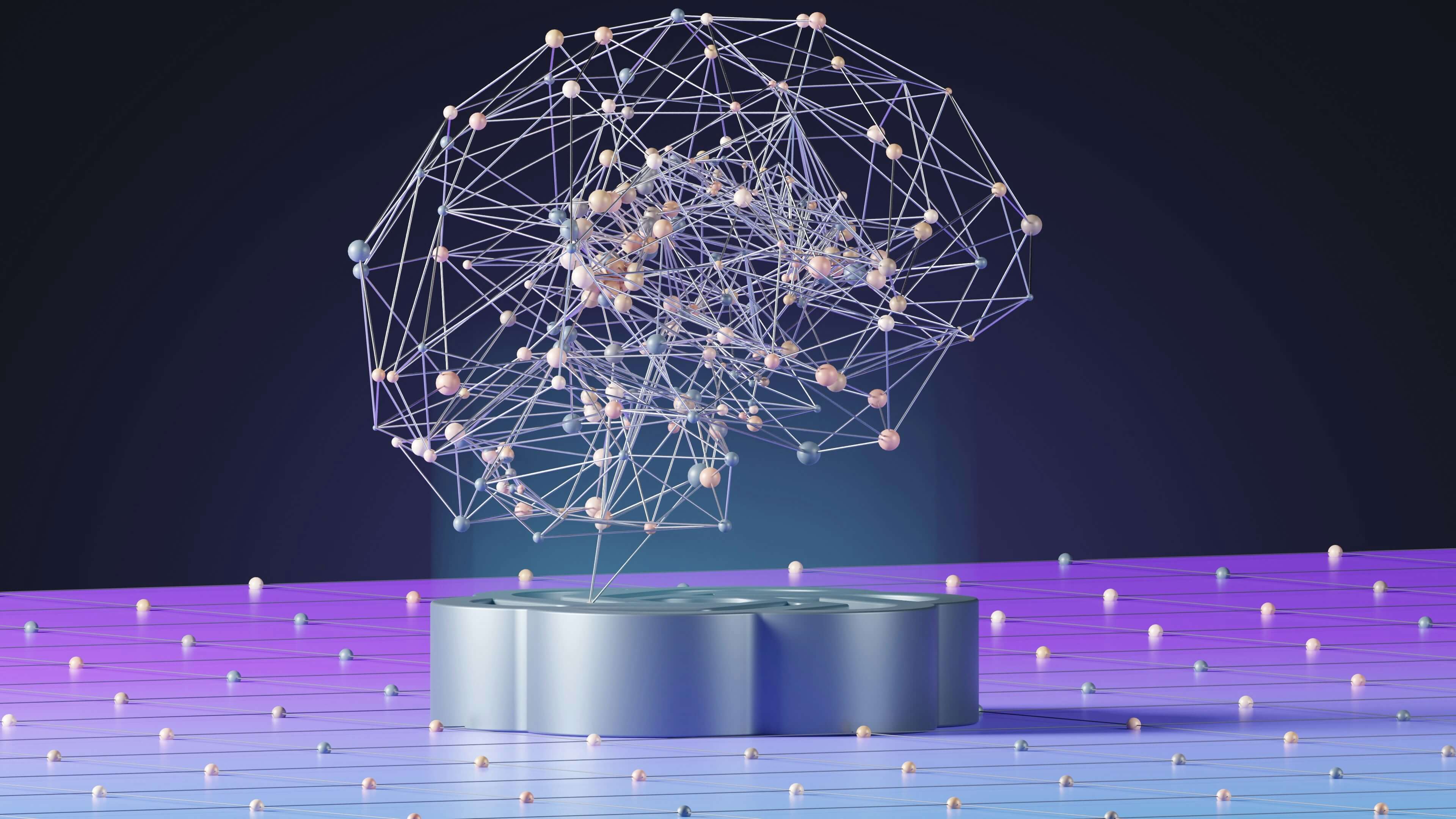 Imagen de una red neuronal gráfica en un artículo sobre la inteligencia artificial