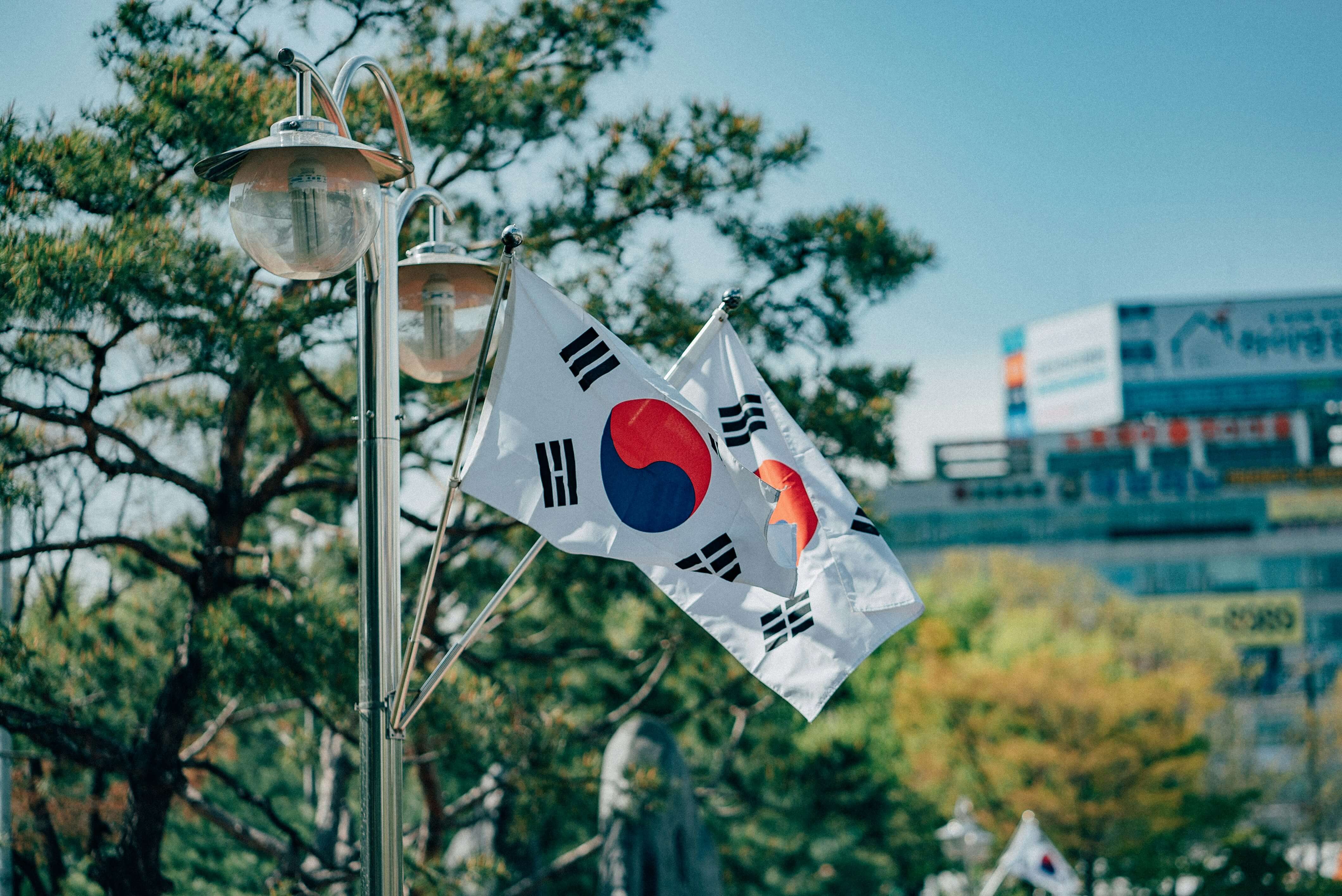 Imagen de la bandera de Corea del Sur