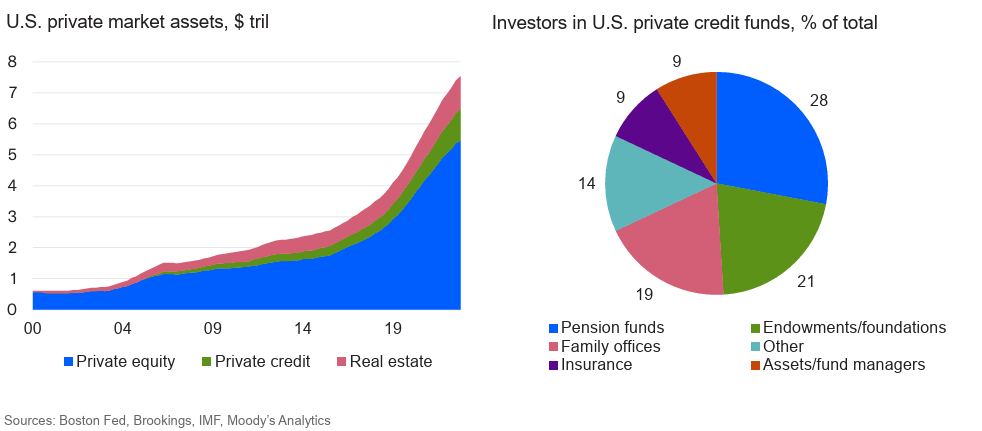 Grafico de la porcion de mercado en el credito privado