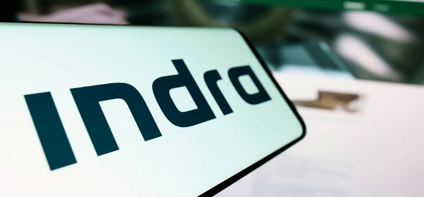 Imagen de un mÃ³vil en el que se lee Indra