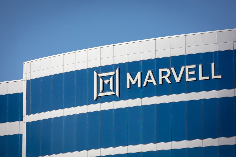 La facahda de un edificio de marvell