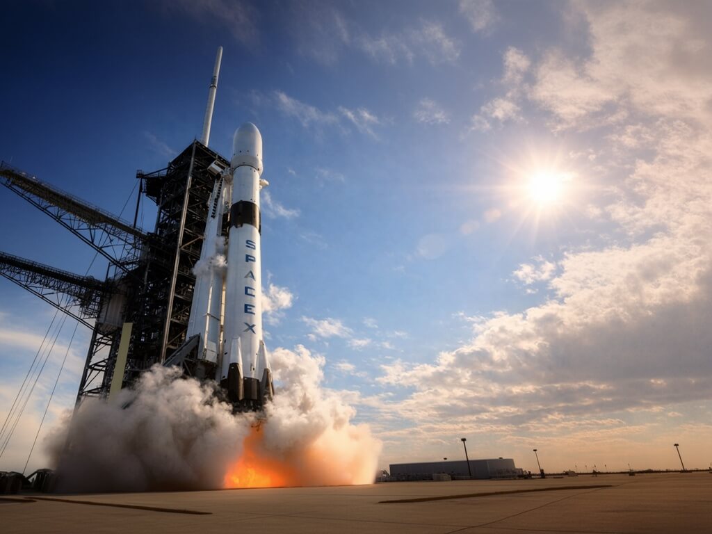un cohete de spacex