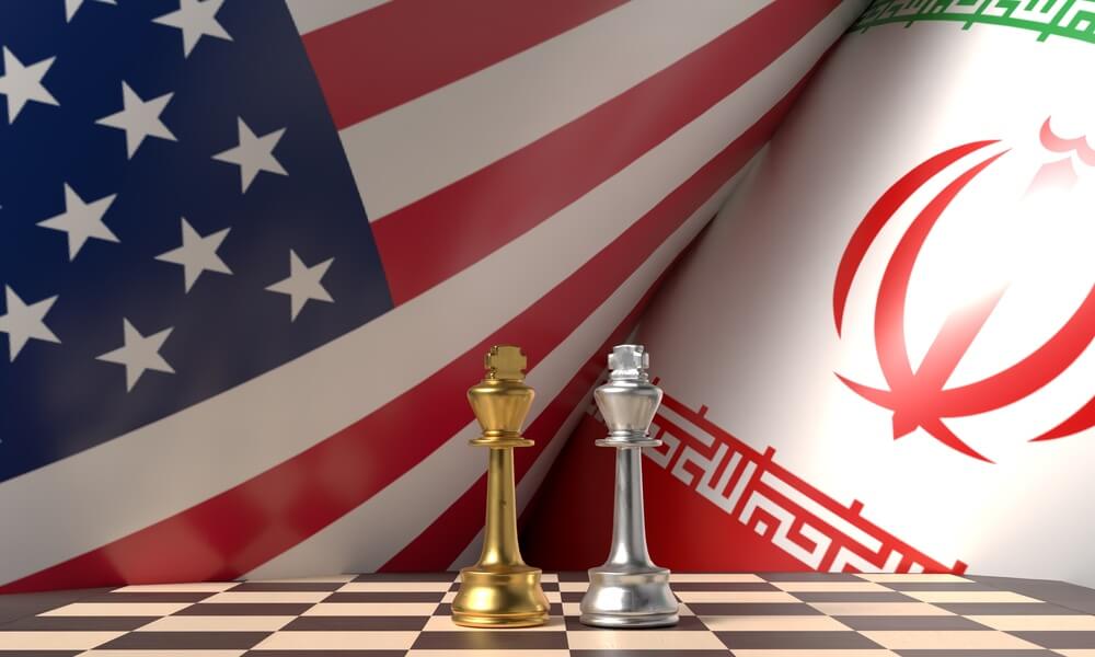 las banderas de eeuu y iran