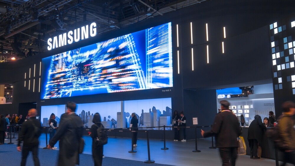 Puesto de Samsung durante el CES.