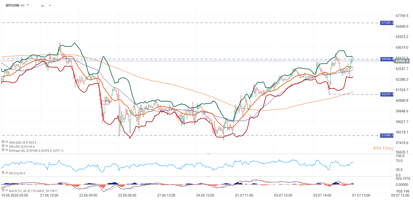 grafico horario del bitcoin