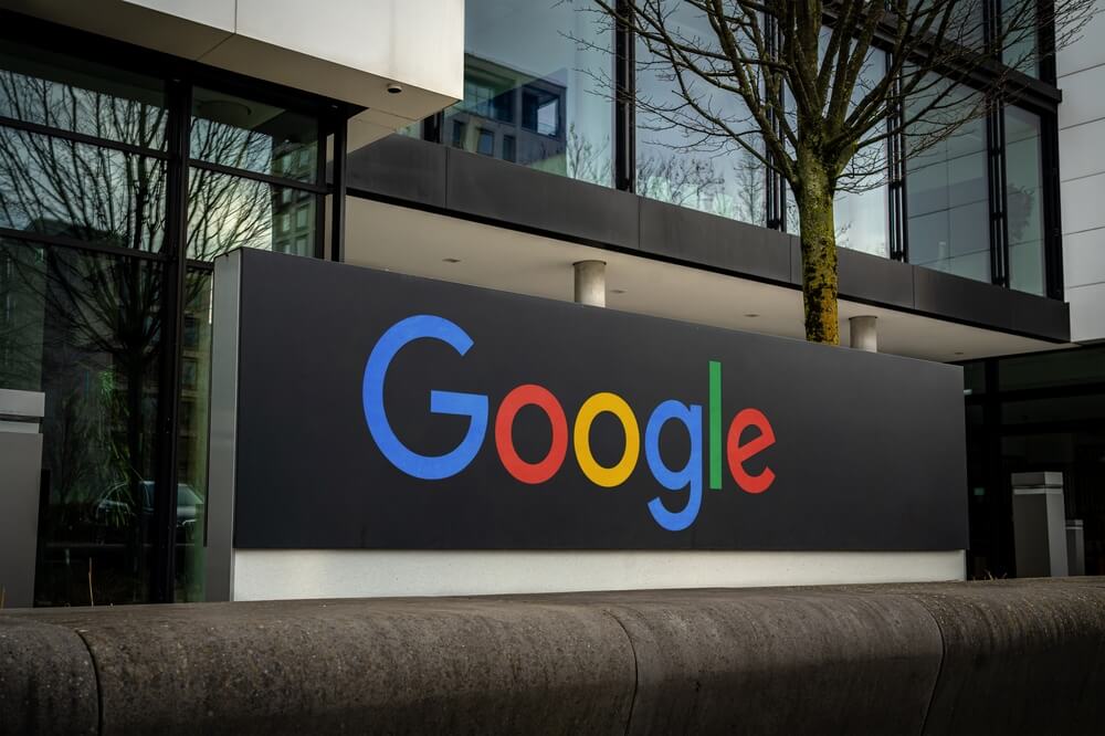 La fachada de la oficina de Google en Washington