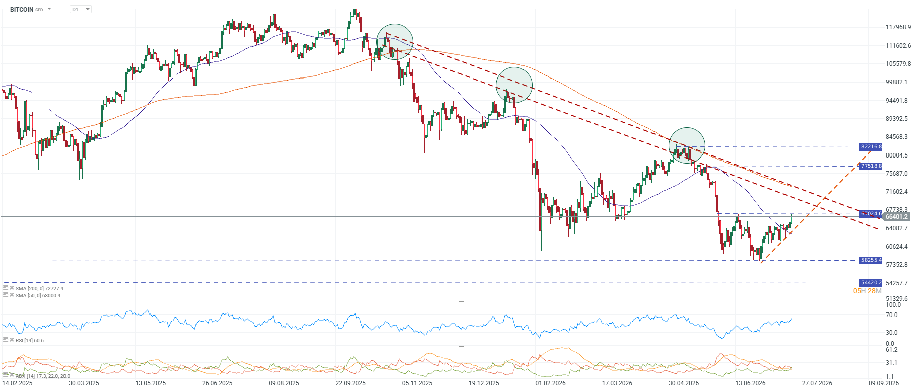 Grafico del bitcoin