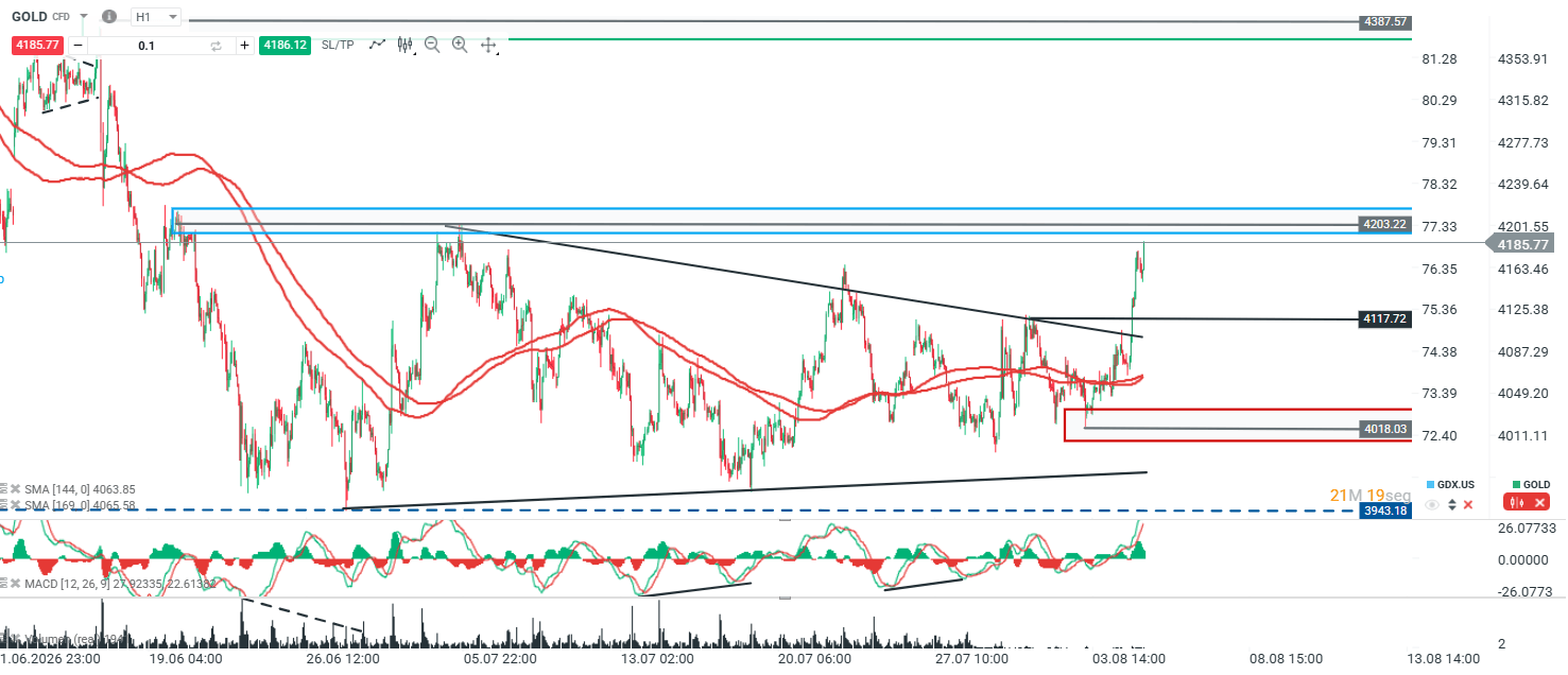 Grafico del oro