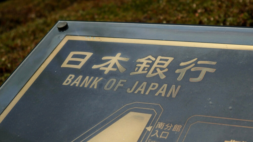Letrero del banco de Japón