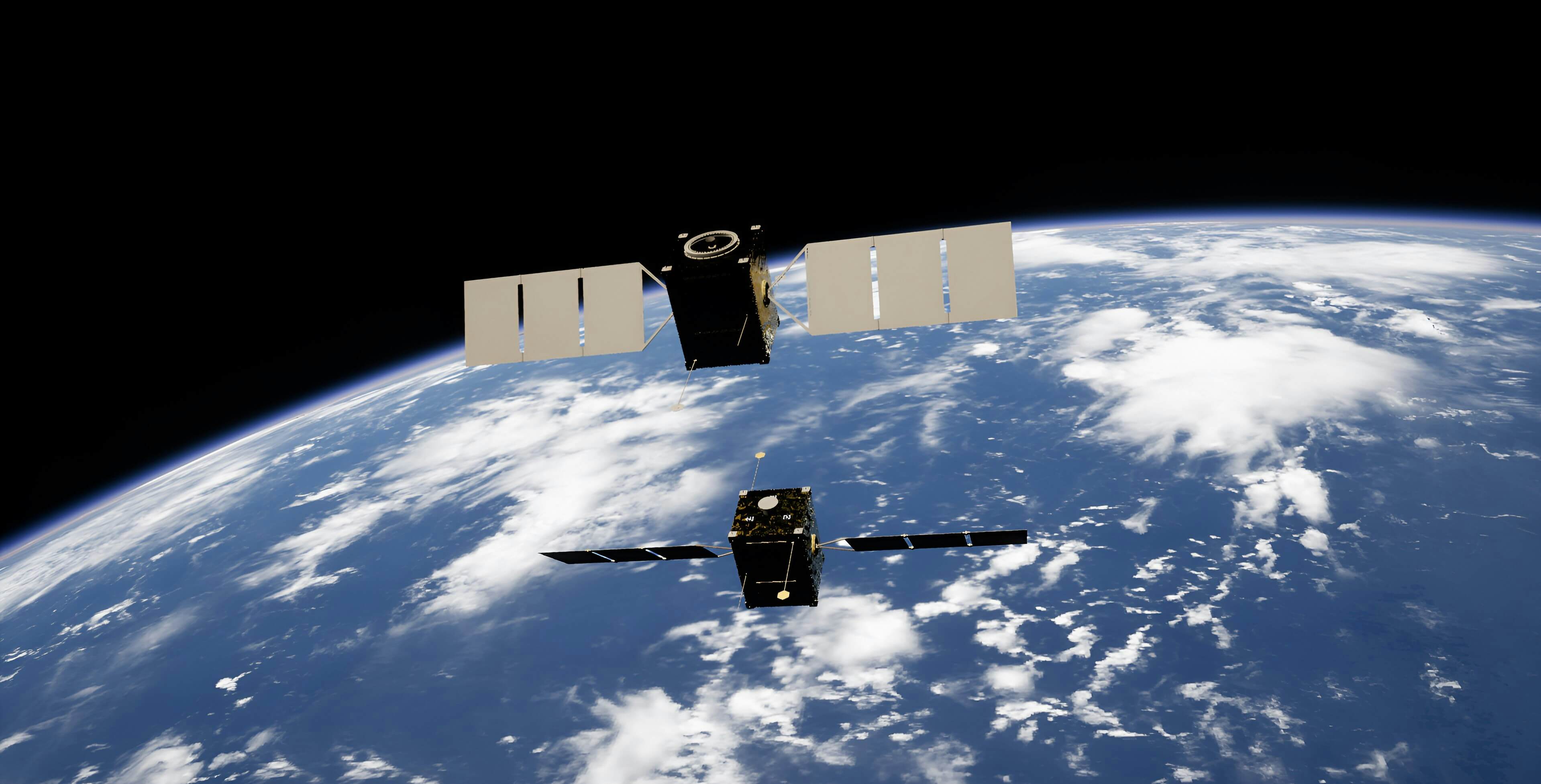 Imagen de un satélite sobre la tierra en un artículo sobre SpaceX y Tesla