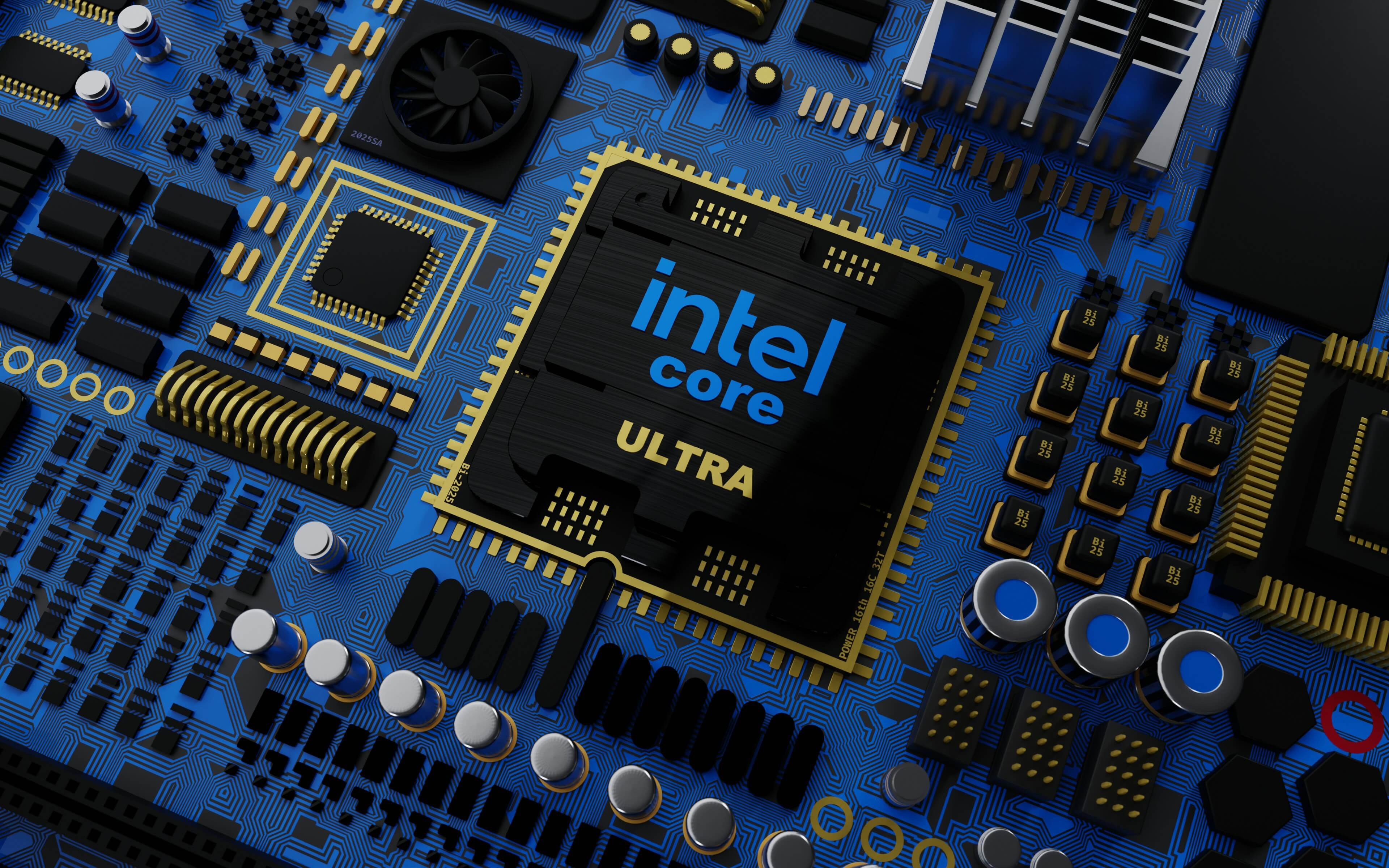 Imagen de un chip de Intel